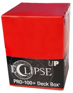 Ultra Pro Deck Box Eclipse 100+ Apple Red with Divider card case Pokemon mtg - Image 1
