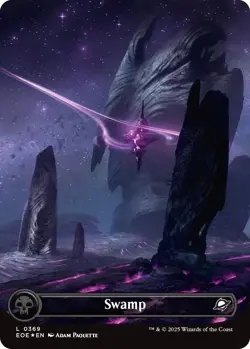 Foil - Swamp (0369) (Borderless) (Galaxy Foil) - 369 / NM / English MTG - Image 1