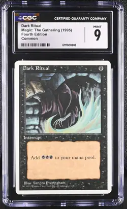 DARK RITUAL 4th Edition CGC 9 Vintage MTG [Nostalgium] - Image 1