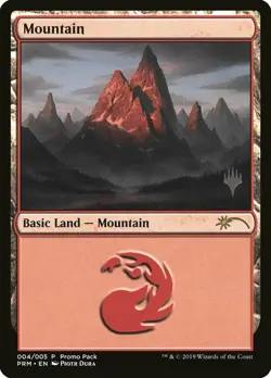 1 x Mountain (004) - Promo Pack - Unique & Misc. Promos - NM-Mint - MTG - Image 1