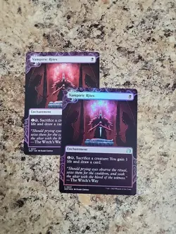 2x MTG Vampiric Rites Wilds of Eldraine Borderless Extended Art FOIL & Reg. NM - Image 1
