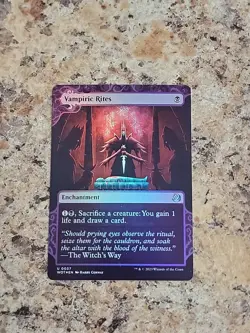 2x MTG Vampiric Rites Wilds of Eldraine Borderless Extended Art FOIL & Reg. NM - Image 4