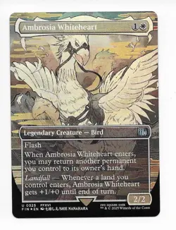 Ambrosia Whiteheart #325 - Uncommon Borderless FOIL - NM - Final Fantasy - Image 1