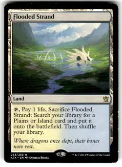 Magic: The Gathering Flooded Strand Rare Land Khans of Tarkir Regular 233/269 - Image 1