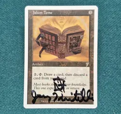 UNPLAYED SIGNED MTG Magic TCG Jalum Tome 303/350 7th Edition Jerry Tiritilli EDH - Image 1