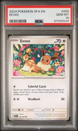 2024 POKEMON SHROUDED FABLE SFA EN #50 EEVEE PSA 10 POP 2! - Image 1