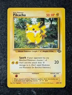 1999 Pokemon PIKACHU #60/64 Jungle Unlimited Common Lightning English - Image 1