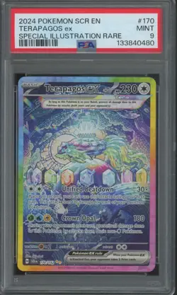 2024 Pokemon SCR EN Special Illustration Rare #170 Terapagos ex Mint PSA 9 - Image 1