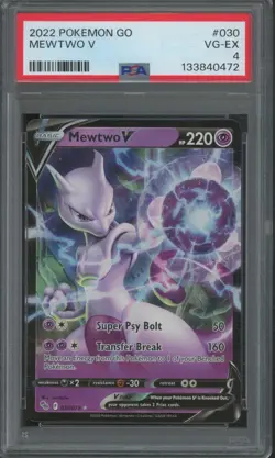 2022 Pokemon Go #030 Mewtwo V PSA 4 - Image 1