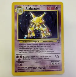 Alakazam 1/130 Holo Rare LP Pokemon Base Set 2 WOTC - Image 1