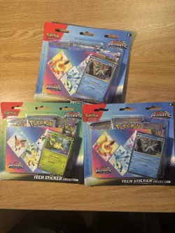 Pokemon TCG Prismatic Evolutions Tech Sticker Collection Set Lot Of 3Sealed New - Image 1
