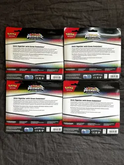 Pokemon TCG Prismatic Evolutions Tech Sticker Collection Set Lot Of 4 Sealed New - Image 2