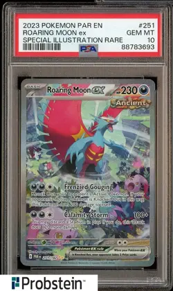 2023 Pokemon PAR EN Special Illustration Rare #251 Roaring Moon ex PSA 10 #7 - Image 1