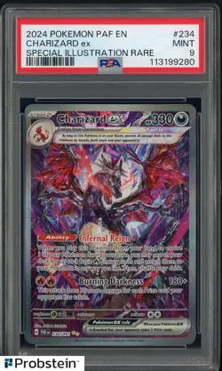 2024 Pokemon PAF EN Special Illustration Rare #234 Charizard ex PSA 9 MINT - Image 1