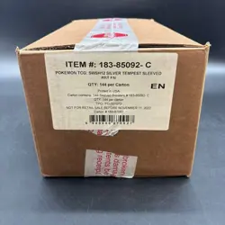 Pokemon TCG Sword & Shield Silver Tempest Sleeved Booster Sealed Case - Image 1