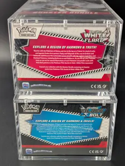2x Pokemon SV10.5 Black Bolt White Flare Sealed Booster Bundle Display W/Acrylic - Image 3