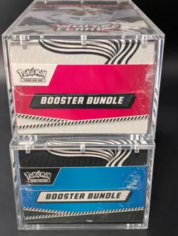 2x Pokemon SV10.5 Black Bolt White Flare Sealed Booster Bundle Display W/Acrylic - Image 5