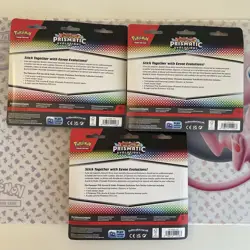 Pokemon TCG Prismatic Evolutions Tech Sticker Collection Complete Art Set Sealed - Image 2