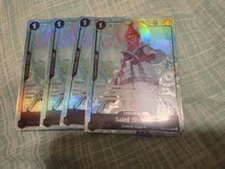 One Piece TCG Saint Shalria OP13-086 Premium Collection Alternate Art NM 4x - Image 1