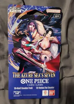 One Piece TCG Lot of (12) OP-14 The Azure Sea's Seven, Sleeved Booster Pack - Image 3
