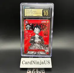 CGC PRISTINE 10 Luffy ST21-014 One Piece Magazine Weekly Shonen Jump Promo TCG - Image 1