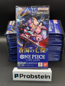 Lot of (30) One Piece Japanese OP-14 The Azure Sea's Seven Booster Packs - Image 2