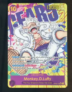 One Piece English OP10 Alternate Art Secret Rare #119 Monkey D. Luffy - Image 1