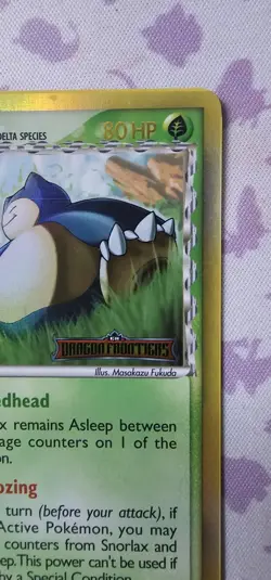 Pokemon EX Dragon Frontiers Stamped Snorlax Holo Card 10/101 Rare Near Mint - Image 3
