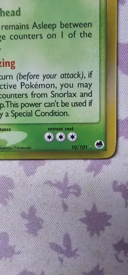 Pokemon EX Dragon Frontiers Stamped Snorlax Holo Card 10/101 Rare Near Mint - Image 4
