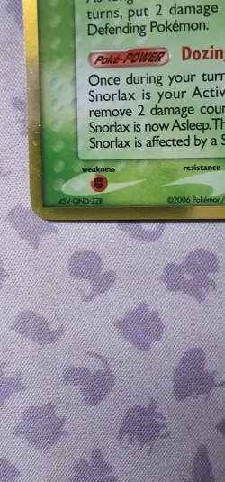 Pokemon EX Dragon Frontiers Stamped Snorlax Holo Card 10/101 Rare Near Mint - Image 5