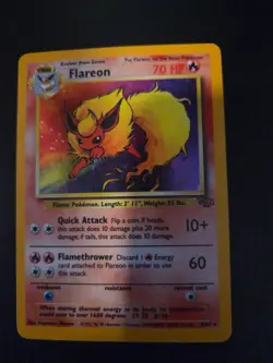 Pokemon TCG Flareon Holo Rare Unlimited Card 3/64 Jungle LP Condition - Image 1