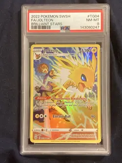 Pokemon TCG Jolteon TG04/TG30 Brilliant Stars Trainer Gallery Holo Card - Image 1
