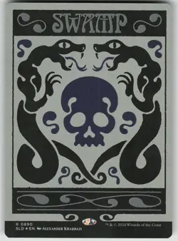 MTG Swamp 0890 Rainbow Foil NM Secret Lair Drop Series Magic 890 - Image 1