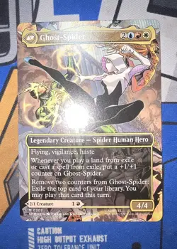 MTG - SPM - Gwen Stacy/Ghost-Spider (Borderless) #202 - Near Mint Non Foil - Image 2