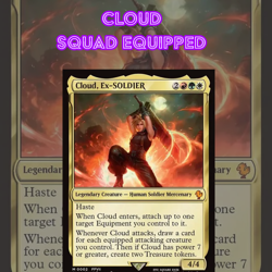 EDH - Cloud, Squad Equipped, MTG Commander Deck, Bracket 2-3, Final Fantasy - Image 1