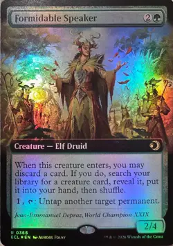 Magic: The Gathering Formidable Speaker Rare Holo Foil Creature ECL Green - Image 1