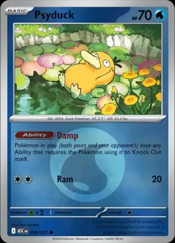 Psyduck 039/217 - Water Energy Reverse Holo - Pokemon TCG: Ascended Heroes NM - Image 1