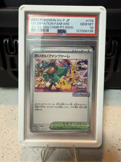 Pokemon Card PSA 10 Celebration Fanfare 174/SV-P Japanese Promo Pikachu 23-24 - Image 1