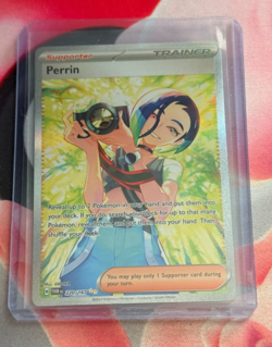 Perrin Supporter Trainer 220/167 Twilight Masquerade Pokemon Card Full Art - Image 1