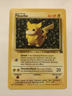 Pokemon "Ivy" PIKACHU Card BLACK STAR PROMO Set #1 Wizard of the Coast League NM - Image 1