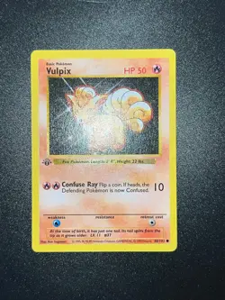 Vulpix 68/102 WOTC Base Set 1st Edition Vintage Non Holo Common Pokemon Card AA2 - Image 2