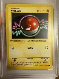 1999 Pokemon - 1st Edition Shadowless Voltorb Base Set 67/102 - PSA 9 Mint! WOTC - Image 3