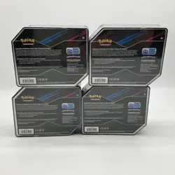 Lot of (4) Pokemon TCG Crown Zenith Galarian Zapdos Tin Sealed 20 Total Packs - Image 2