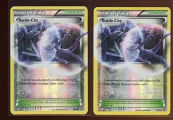 2x Battle City Reverse Holo Ex/NM BW39 Black White Star Promo Mewtwo Pokemon - Image 1