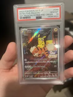2023 Pokemon Japanese Promo Detective Pikachu 098 PSA 10 GEM MT - Image 1