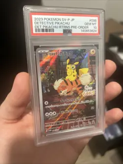 2023 Pokemon Japanese Promo Detective Pikachu 098 PSA 10 GEM MT - Image 2