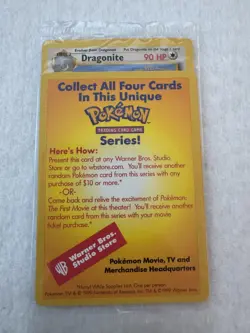 Pokemon The First Movie Dragonite WB Promo – Black Star – Factory Sealed - Mint - Image 1