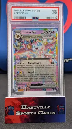 PSA 9 Sylveon EX 086/191 Surging Sparks Pokemon 2024 - Image 1