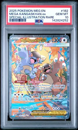 2025 POKEMON MEG EN-MEGA EVOLUTION #182 MEGA KANGASKHAN EX PSA 10 - Image 1