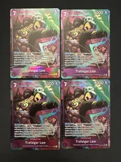 NM/LP Full Playset (4x) Trafalgar Law OP12-073 Alt Art English One Piece TCG - Image 1